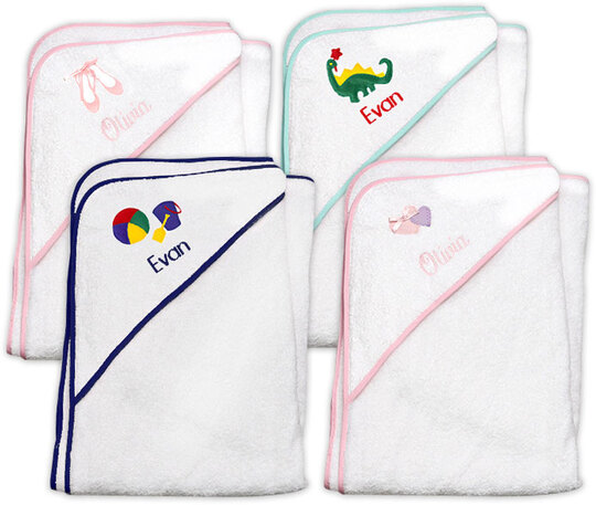 Baby's Bath Hooded Towel with Logo Choice
